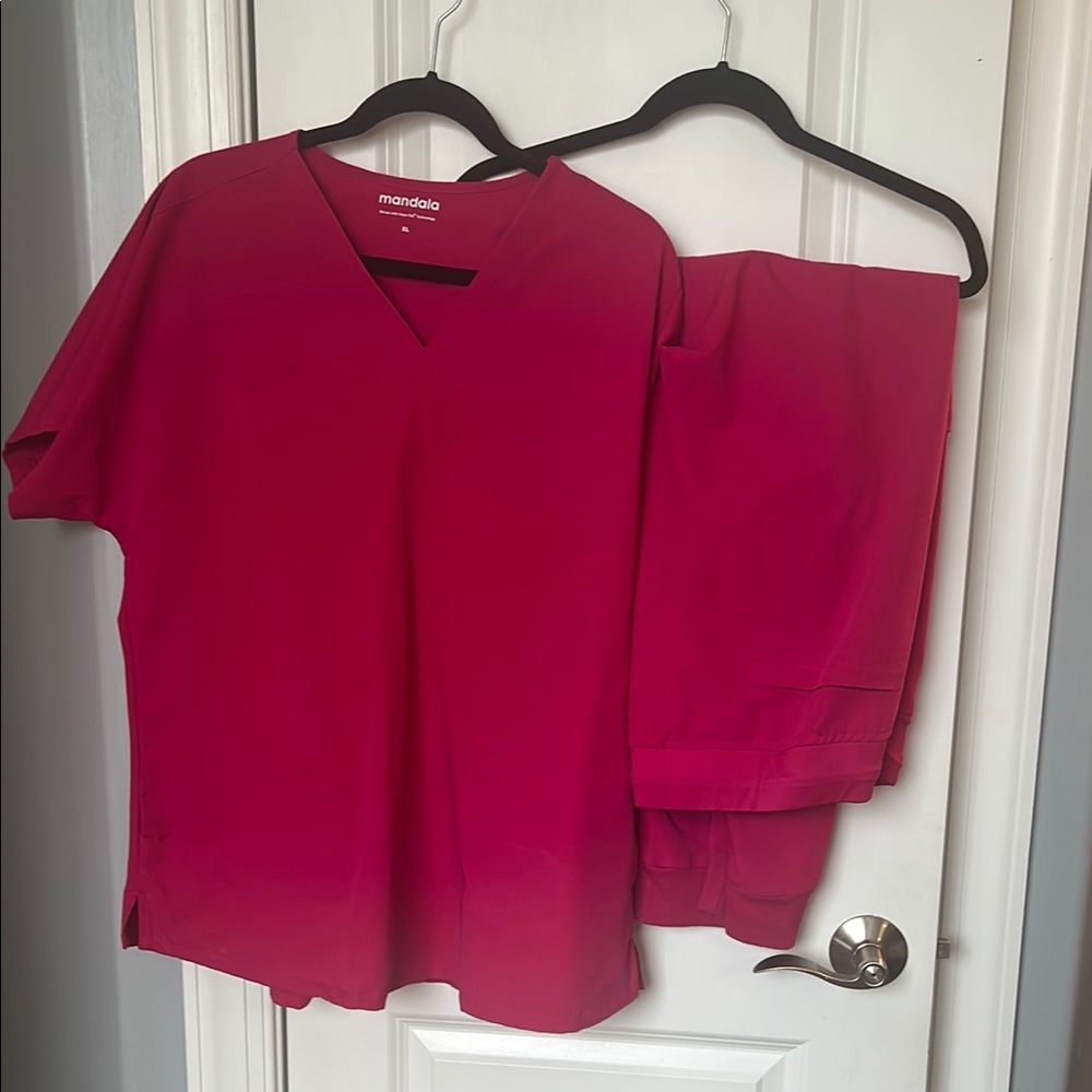 Mandala Red Scrub Set